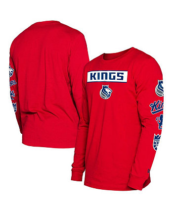 Мужская красная футболка с длинным рукавом Sacramento Kings 2023/24 City Edition New Era