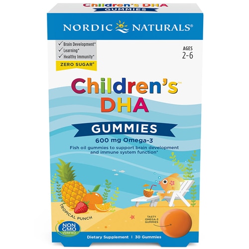 Nordic Naturals Children's DHA Gummies Tropical Punch - 30 жевательных конфет Nordic Naturals