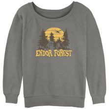 Пуловер с напуском из махрового материала с напуском для юниоров, эвоков «Звёздные войны» Endor Forest Sunset Star Wars