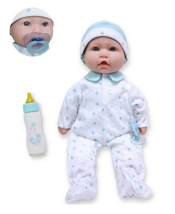 Голубая кукла с мягким телом, 16 дюймов, La Baby Caucasian, Синий JC Toys
