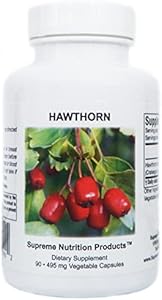 Supreme Nutrition Hawthorn, 90 Pure Hawthorn Berry Vegetarian Capsules Supreme