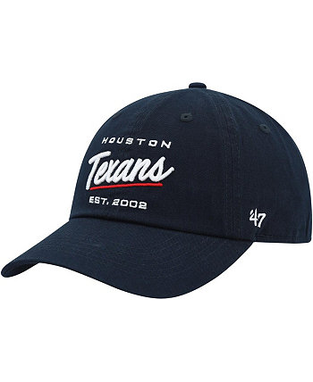 Женская темно-синяя регулируемая шляпа Houston Texans Sidney Clean Up '47 Brand
