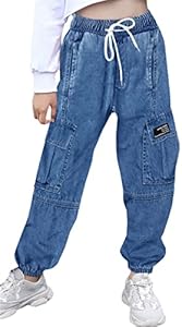 SANGTREE Girls & Womens Drawstring Cargo Jogger Pants,3 Years - Women 3XL Sangtree