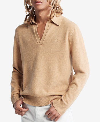 Мужской свитер поло с открытым V-образным вырезом Calvin Klein
