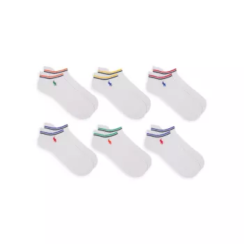 Набор из 6 укороченных носков в полоску Varsity Stripe Polo Ralph Lauren