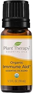 Plant Therapy USDA Certified Organic Basil Linalool Essential Oil 10 mL (1/3 oz) 100% Pure, Therapeutic Grade Plant Therapy