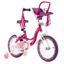 Kids Bike with Doll Seat and Removable Training Wheels Slickblue