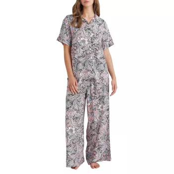 Большой пижамный комплект из 2 предметов с цветочным принтом PAPINELLE