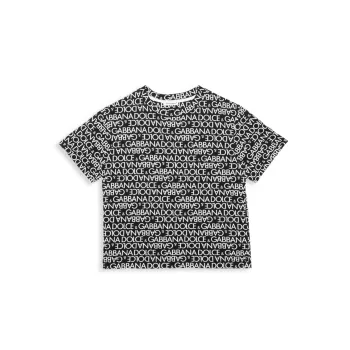 Little Boy's &amp; Трикотажная футболка с логотипом для мальчиков Dolce & Gabbana