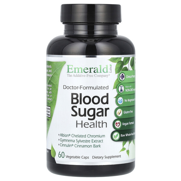 Здоровье уровня сахара в крови - 60 растительных капсул - Emerald Labs Emerald Labs