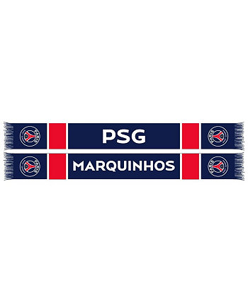 Мужской и женский вязаный шарф Marquinhos Navy, Red Paris Saint-Germain Player HD Ruffneck Scarves