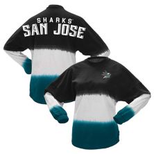 Women's Spirit Jersey Black/Teal San Jose Sharks Ombre Long Sleeve T-Shirt Spirit Jersey