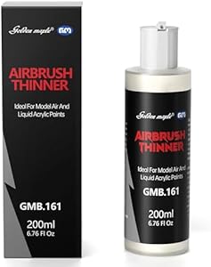 Golden Maple Airbrush Thinner 200ml - Airbrush Paint for All Acrylic Paints - Extender Base, Reducer to Thin Colors Improve Flow - Works for Thinning Acrylic Pouring Paint, 6.76 Fl Oz Golden maple