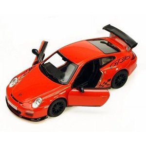 5" Kinsmart 2010 Porsche 911 GT3 RS Diecast Toy Model 1:36 Pull Action Orange KiNSMART