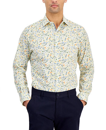 Men's Water Floral Dress Shirt, Created for Macy's Bar III
