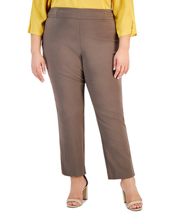 Узкие брюки больших размеров с контролем живота больших размеров, созданные для Macy's J&M Collection