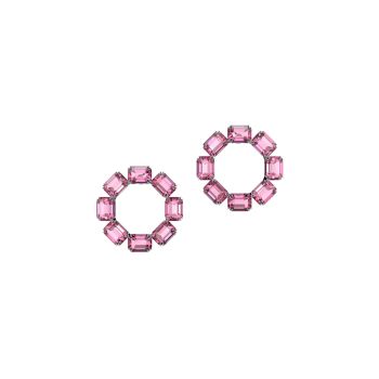 Серьги-гвоздики Millenia Swarovski с кристаллами восьмиугольной огранки и родиевым покрытием Swarovski