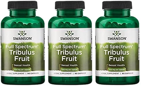 Swanson Premium Brand Full Spectrum Tribulus Fruit 500 mg 90 Caps 2 Pack Swanson Premium Brand