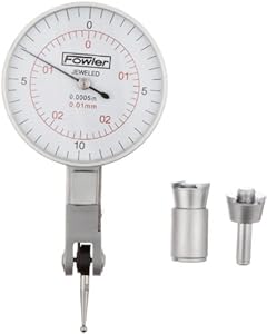 Fowler 52-560-060-0, Horizontal Test Indicator With 0-0.025" Measuring Range,White Fowler