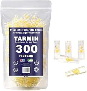 Cigarette Filters That Remove Tar and Chemical 300 Cigarette Filters Cigarette Holder BPA Free Reusable Cigarette Filter Tips for Regular & King Size Cigarettes | Tar Bars for Cleaner Smoke Tarmin