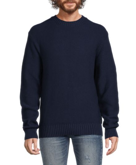 Текстурированный свитер из смесовой шерсти Slate & Stone