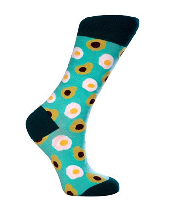 Женские носки с круглым вырезом Avocado W-Cotton Novelty с бесшовным дизайном мыска, упаковка из 1 шт. Love Sock Company