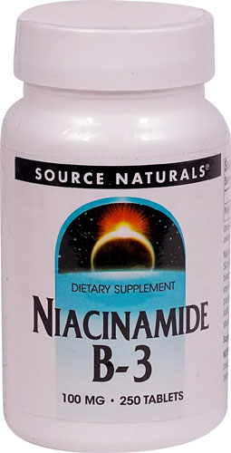 Source Naturals Ниацинамид B-3 — 100 мг — 250 таблеток Source Naturals