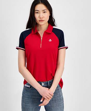 Женская рубашка-поло с цветными блоками Tommy Hilfiger