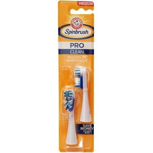 Arm & Hammer SpinBrush Pro-Clean Replacement Brush Heads, Medium 2 ea By Visit the Arm Hammer Store Arm & Hammer