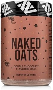 Naked Oats - Apple Cinnamon Overnight Oats, 20g Whey Protein, Gluten-Free Oatmeal Instant Breakfast or Shake, High Protein Oatmeal, High Fiber Breakfast Shake, Non GMO, No Soy - 12 Servings Naked Nutrition