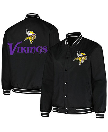 Women's Black Minnesota Vikings Plus Size Full-Snap Jacket JH Design