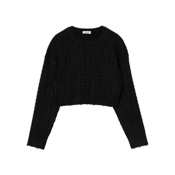 Укороченный вязаный свитер Sandro