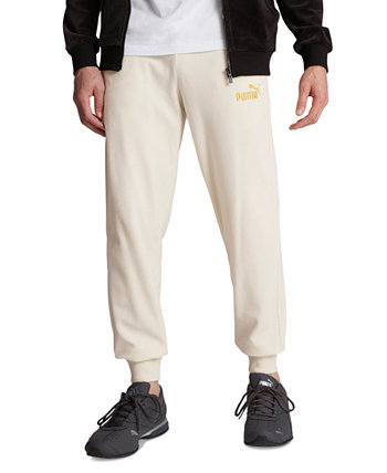 Мужские велюровые спортивные брюки ESS+ Minimal золотого цвета PUMA