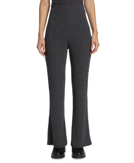 Danielle Wool High Rise Flare Trousers Piece of White