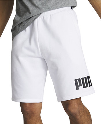 Men's Regular-Fit Big Logo-Print Fleece 10" Shorts PUMA