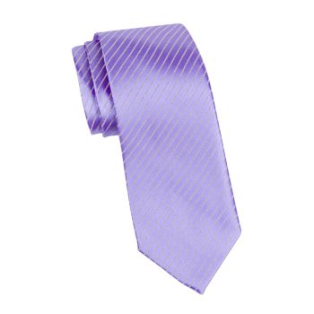 Pinstripe Woven Silk Tie Charvet