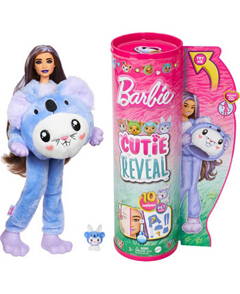 Тематическая кукла Cutie Reveal и аксессуары с 10 сюрпризами, кролик в образе коалы Barbie