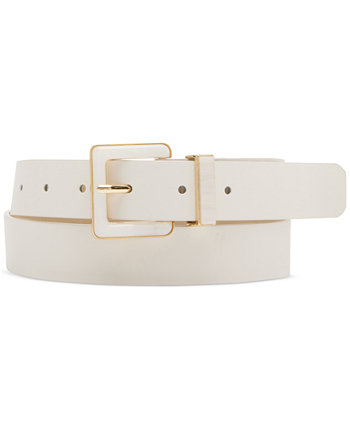 Women's Imitation Pearl Inlay Faux-Leather Belt Steve Madden