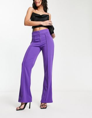 Фиолетовые широкие брюки с застежкой-молнией спереди Y.A.S Y.A.S