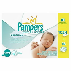 Pampers Sensitive Skin Baby Wipe Refills, 1,024 ct. (baby wipes - Wholesale Price) Pampers