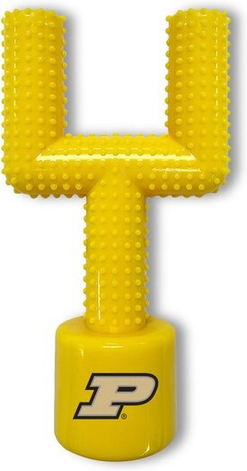 Pets First Purdue Hard Nylon Goal Post Dog Chew Toy, Yellow Pets First