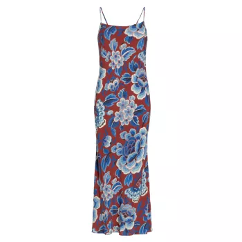 Платье-комбинация Jemima с цветочным принтом Rhode