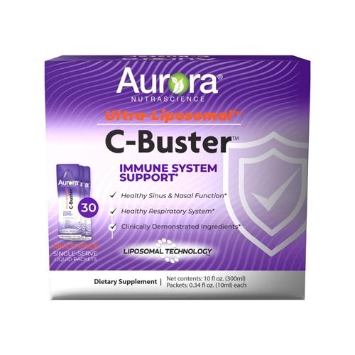 Aurora NutraScience Ultra-Liposomal C-Buster для поддержки иммунной системы — 30 пакетиков Aurora Nutrascience