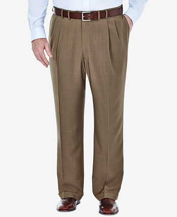 Мужские классические брюки со скрытым расширяющимся поясом со скрытым расширяющимся поясом, большие и высокие Eclo Stria HAGGAR