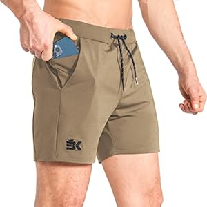 BROKIG Men's Lightweight Gym Shorts,Bodybuilding Quick Dry Running Athletic Workout Shorts for Men with Pockets Brokig