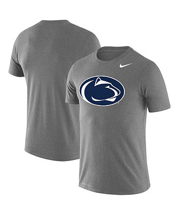 Мужская футболка с логотипом Penn State Nittany Lions Big and Tall Legend Primary Logo Performance с меланжевым покрытием и древесным углем Nike