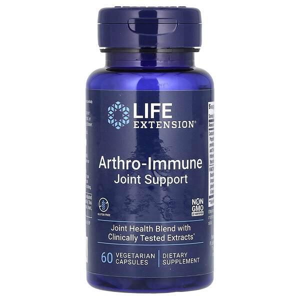 Arthro-Immune, Поддержка суставов, 60 вегетарианских капсул Life Extension