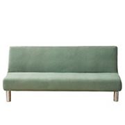 Stretch Solid Color Futon Slipcover Full Size Armless Sofa Bed Cover Stock Preferred