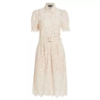 Claudia Belted Lace Midi-Dress Generation Love