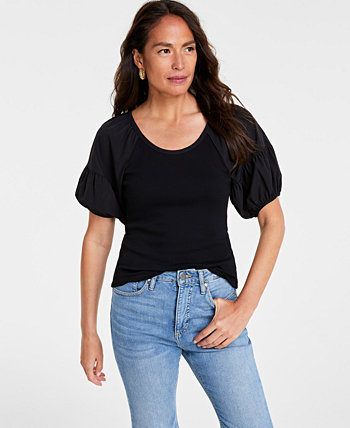 Women's Scoop-Neck Knit Top, Created for Macy's On 34th